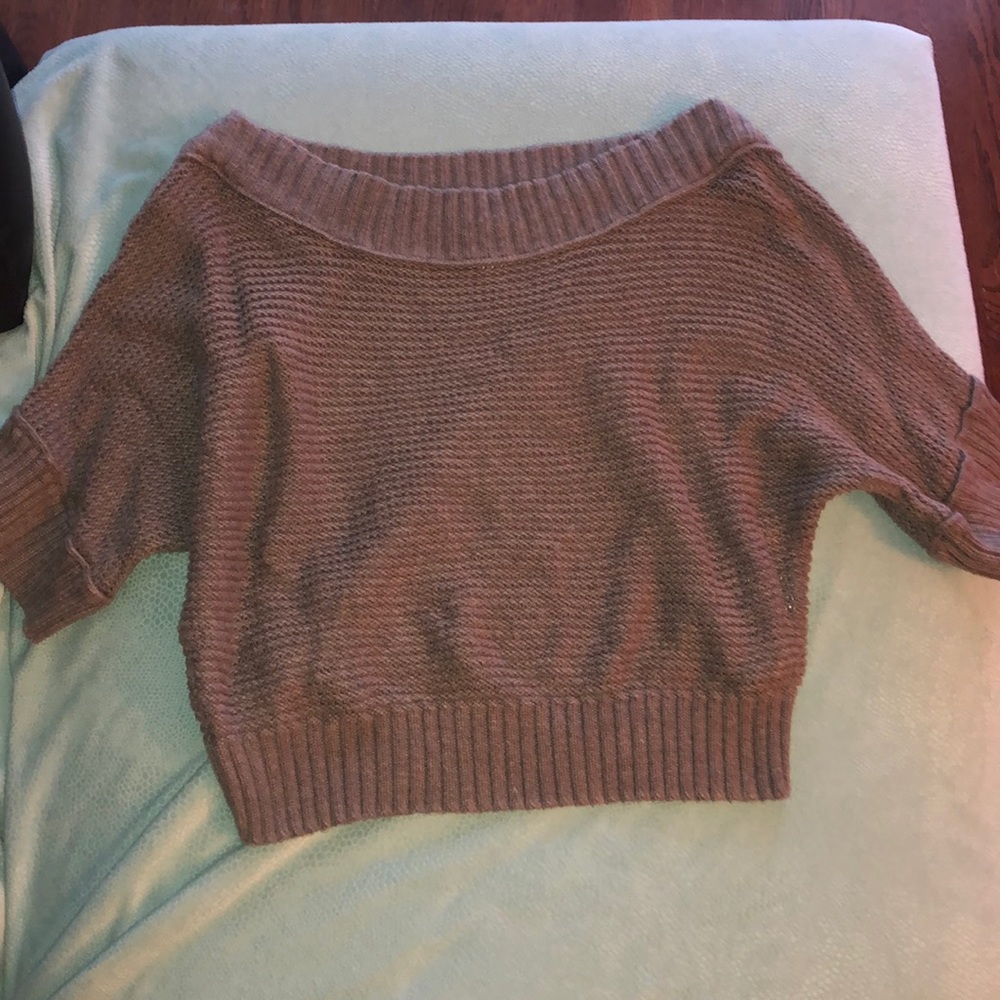 Off the shoulder pullover sweater